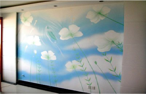 广水画墙绘怎么画好白云的蓬松感？