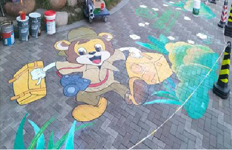 广水夏季画地面彩绘会遇到的问题