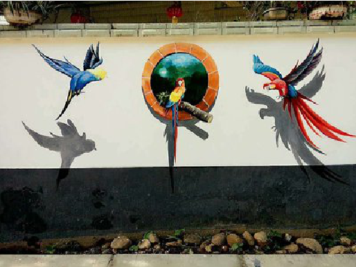 广水视觉错位-3D墙绘设计