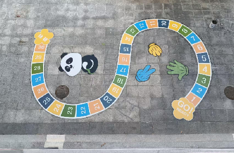 广水地面游戏彩绘