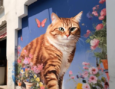 广水自己绘制有个性的手绘墙