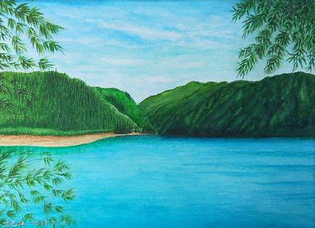 广水在墙绘中，如何绘画绿水青山？