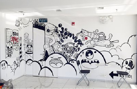 广水手绘墙并非传统涂鸦。